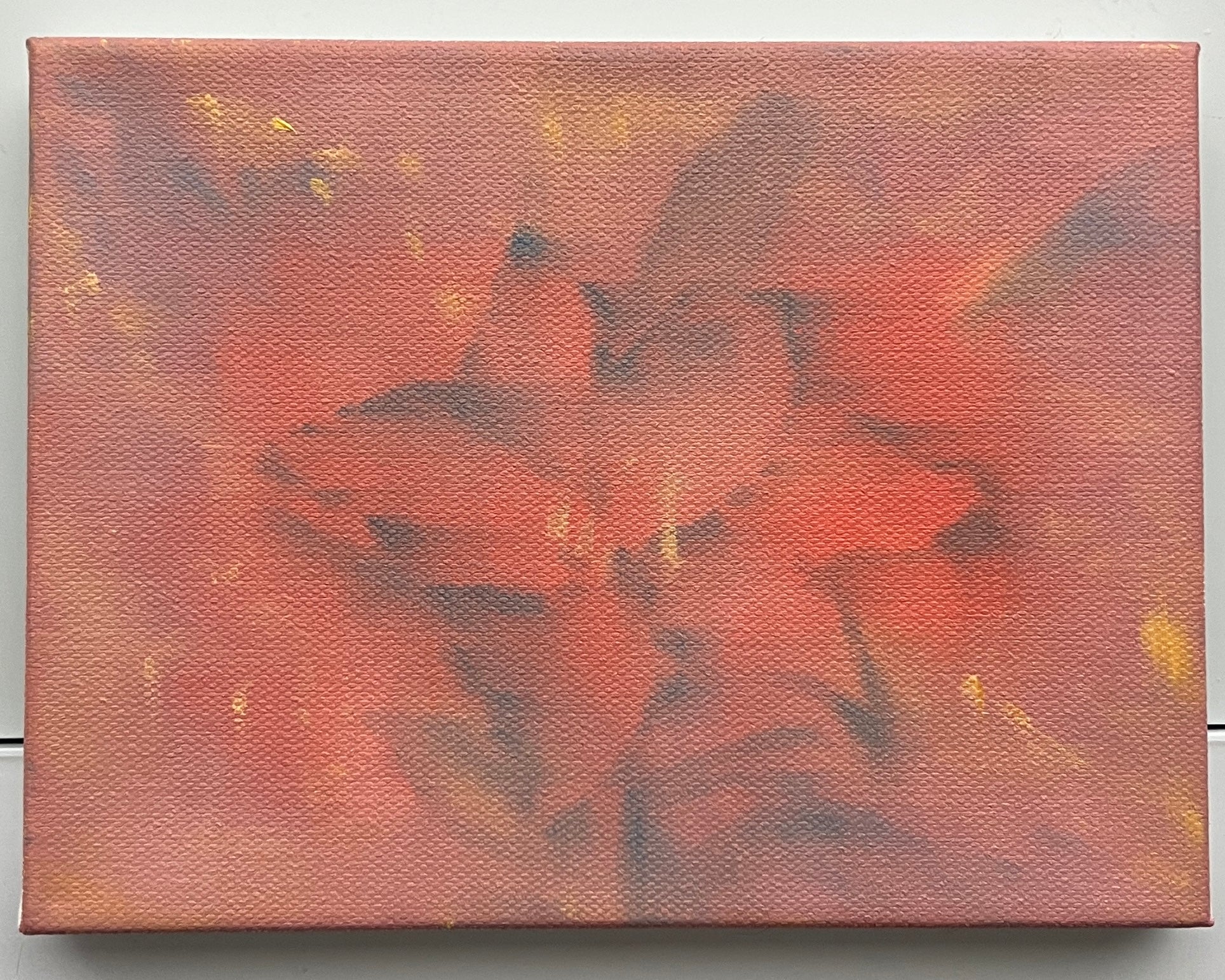 The girl under the flower